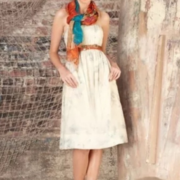 RARE Anthropologie Edme & Esyllte Fanning Triangles Strapless Dress POCKETS! 🥰 - Picture 13 of 15